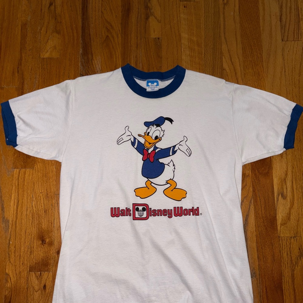 Disney Donald Duck White and Blue Tee